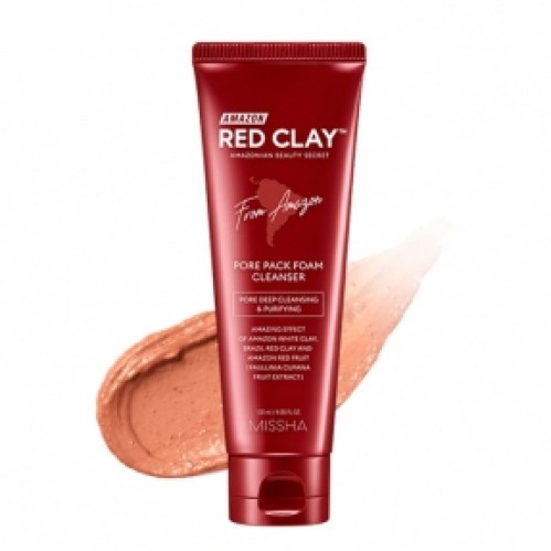 Missha - Amazon Red Clay Pore Pack Foam Cleanser