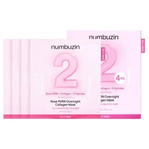 Numbuzin – Μάσκα Κολλαγόνου Νύχτας No.2 Rose PDRN, 1 τεμαχιο, 37g